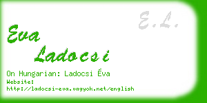 eva ladocsi business card